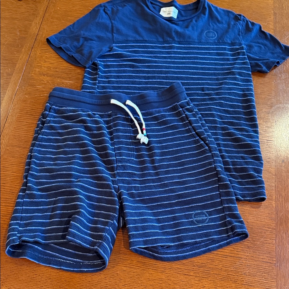 Men’s Sol Angeles Stripe Short Shirt Set